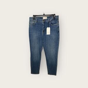 Current Elliot High Rise Slim Straight Medium Wash Jeans Size 28 NWT